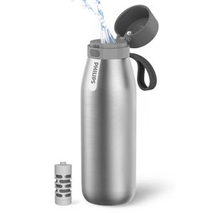 PHILIPS Water Bottle with Filter, Filter Water Bottle Stainless Steel with GoZero Everyday BPA-Free Tap Water Filter, Water Filter Bottle Keep Drink Cold 24 Hours, 1 Filter for 40 gal / 2 Months PHILIPS Water Bottle with Filter, Filter Water Bottle Stainless Steel with GoZero Everyday BPA-Free Tap Water Filter, Water Filter Bottle Keep Drink Cold 24 Hours, 1 Filter for 40 gal / 2 Months