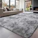 Sour Lemon 8x10 Area Rugs for Bedroom, Living Room Fluffy Rugs, Large Area Rug Shag Shaggy Carpet Soft Plush Furry Bedside Rug, Machine Washable Area Rugs for Kids Girls Boys Home Decor Anti Slip (8' x 10' (Rectangular), Light Grey)
