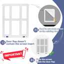 NAMSAN Cat Screen Door, Flap Opening 8.3 x 10.3 inches, Doggie Door for Screen Door, Window Cat Door Magnetic Self-Closing, Cat Door for Sliding Door, Lockable, White