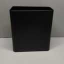 mDesign Decorative Trash Can, 12" x 6.25" x 13", Black Steel, 10 Liter/2.6 Gallon Capacity