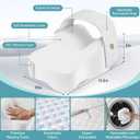 Knee Pillow for Side Sleepers | Spine Alignment & Hip Support with Adjustable Memory Foam, Contour Design & Non-Slip Strap | Cooling, Machine-Washable Cover for Home, Travel & Recovery Support