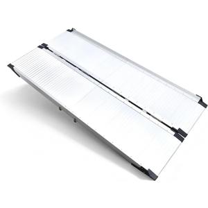Folding Threshold Wheel Chair Ramp - Portable 5 Feet Wheelchair Ramp - Non-Skid Aluminum Handicap Ramps for Home Steps, Stairs, Entry, 800LBS Capacity, HDB-439D