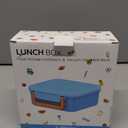 Bento Box for Kids with Soup Thermos(9oz) Kid Bento Lunch Box with Leak Proof Insulated Food Jar, Hot & Cold Lunch Container Set for School Girls Boys, 4-Compartments, Purple/Blue