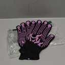 Comsmart BBQ Gloves, 1472 Degree F Heat Resistant Grilling Gloves Silicone Non-Slip Oven Gloves Long Kitchen Gloves for Barbecue, Cooking, Baking(Purple) 