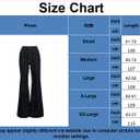 SperLucky Wide Leg Jeans for Women High Waist Fringe Pants Casual Side Tassels Flare Pants Blacks (Blue)