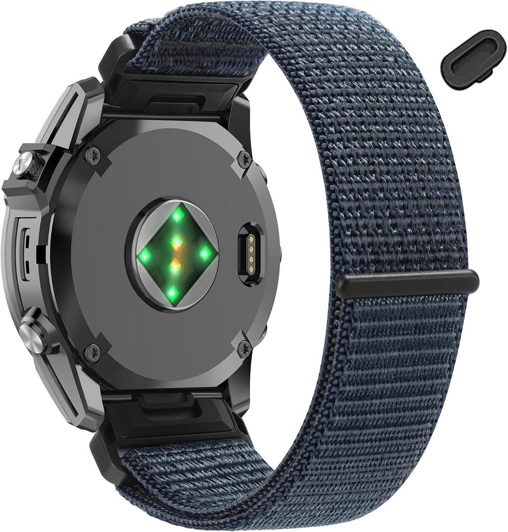 22mm Nylon Watch Bands for Garmin tactix 8/Fenix 9 8 pro 47mm/Fenix E/Fenix 7/Fenix7 Pro/Fenix 6 Pro/Fenix 6,QuickFit Sport Band for Fenix5/Fenix 5 Plus/Forerunner 970/965/945/Descent G2/G1 Solar