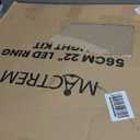 Ring Light 22inch Kit: Ring Light Tripod for iPhone ipad,with 75" Tripod/LCD Display/4 Phone Tablet Clips/2 USB Ports,LED RingLight for Barber Makeup Tattoo TikTok Video Recording Vlog (White)