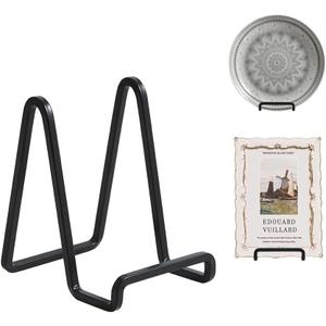 DIDUDIDU Plate Holder Easel Display Stand - Metal Plate Stands for Display - Tabletop Picture Stand - Black Iron Easels for Display Pictures | Photo Frames | Book | Decorative Plates | Plaque