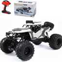 1:8 Large Amphibious RC Car 4WD Waterproof Monster Truck Drives on Water & Land, All Terrain Remote Control Truck with LED Lights, Toy for Kids 3 Years and Up, 19.3 inches