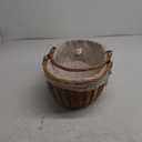 G GOOD GAIN Wicker Picnic Basket with Double Folding Handles,Willow Picnic Hamper,Natural Hand Woven Easter Basket,Easter Eggs and Candy Basket,Bath Toy and Kids Toy Storage,Gift Packing Basket.Yellow