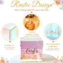 OurWarm Iridescent Acrylic Wedding Card Box with String Light, DIY Gift Card Box for Wedding Reception, Wedding Envelope Money Card Boxes Holder for Party Graduation Baby Shower Birthday Decorations