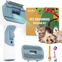IZSOHHOME Dog Cat Brush for Shedding and Grooming,Two Replacement Heads,Massage the skin,Easy to Clean Comb for Long Short Haired Pets,use with Vacuum,Compatible with 32mm&35mm Universal Vacuum