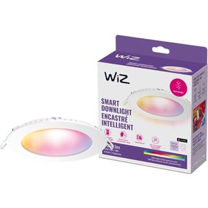 WiZ Connected Smart Retrofit Recessed Downlight, 1000 Lumens, 6 Inch Matter Compatible LED Color Changing Lights, Motion Recessed Lighting Fixture, Connects to Your Wi-Fi, Control with Voice or App