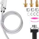 Hygie Rinse Universal Kitchen Sink Spray Attachment/Hose/Holder Set - CHROME Finish Kitchen Sink Side Sprayer Head Replacement Compatible with Moen/Delta Faucet
