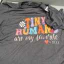 Funny Tiny Humans Are My Favorite NICU Nurse Pediatric Nurse T-Shirt S Gray
