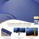 Outdoor Chaise Lounge Cushions, Waterproof Non-Slip Thickened Lounge Chair Cushion with Ties, Replacement Patio Pool Recliner Cushions for Outdoor Furniture, 74.4x21.7x4.5 Inches (Blue)