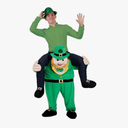 Leprechaun St Patricks Day Halloween Costume Ride On Me Mascot Funny Dress Adult One Size