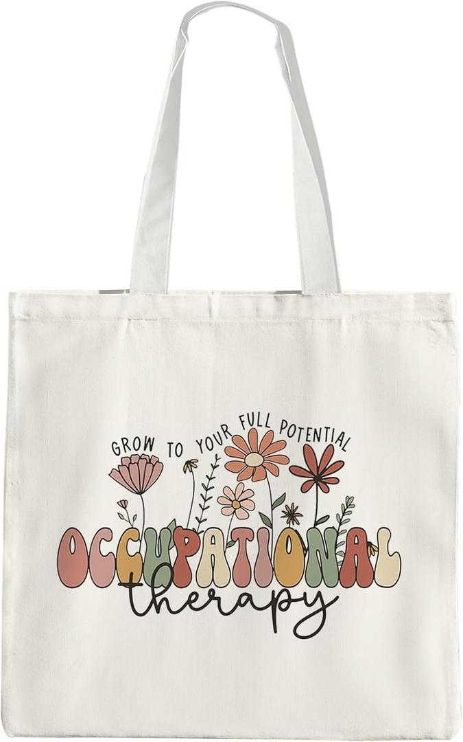 Occupational Therapy Canvas Tote - Mental Health, OT Appreciation Bag for Women