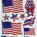 Patriotic Clings (stars & stripes designs) Party Accessory Pack of 3
