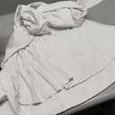 Kaximil Women's Square Neck Ruffle Hem Mini Dress Ruched Waist Long Sleeve Corset Short Party Dresses, Small, White