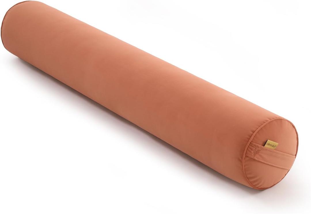 Body Pillow for Adults,Long Round Pillow,Big Cylindrical Pillow,Large Full Bolster Pillows for Side Sleepers (Amber Orange, 47.24"*7.87")