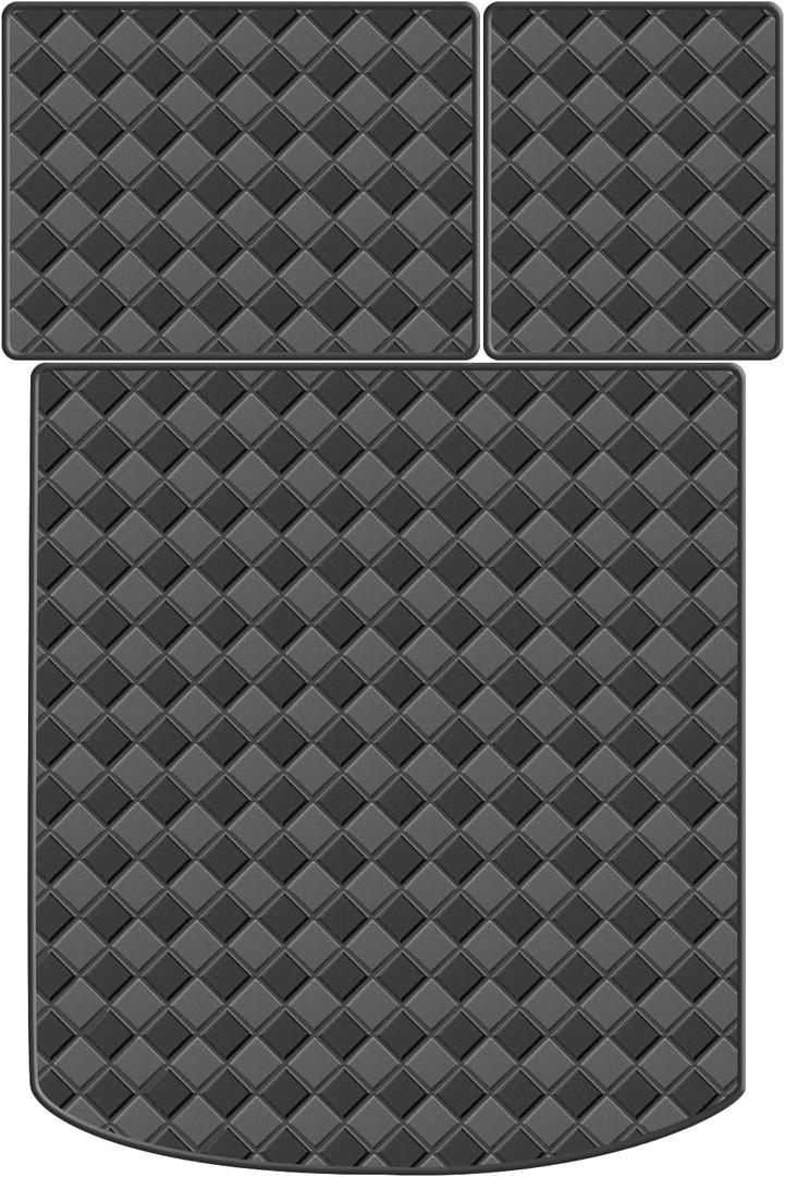 Cargo Mat & Backrest Mats for 2025 2026 Mazda CX-70 & CX70 PHEV Accessories, All Weather Waterproof Rear Cargo Liner Rear Trunk Liner Back Seat Cover Protector