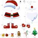 2 x Refrigerator Magnets Christmas Decorations Santa: 18PCS Gingerbread Tree Magnets for Kid (Non-reflective)