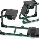 Tcoivs Knee Seat, Foldable Garden Kneeler and Seat, with Adjustable Kneeling Pad and Soft Seat Cushion, Supports Up to 350 LBS