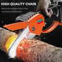 [4 Pieces] 6 Inch Mini Chainsaw Chain 37E Drive Links, 1/4"LP Pitch, .043" Gauge, Replacement Chains for 6-inch Cordless Electric Portable Mini Chainsaw for Wood Branch Cutting