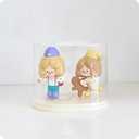 AOWIS Transparent Doll Display Box, Stackable Doll Blind Box, Doll Display Stand for Pop Mart Lego Collectibles Action, Dust-Proof, All-Round Display of Dolls Lego (Double Room)