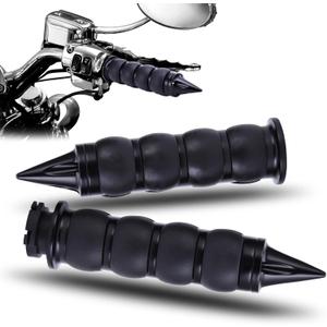 DREAMIZER Universal Motorcycle Hand Grips with Black Non-Slip Rubber for Harley Honda Yamaha Suzuki Kawasaki (1" (25mm))