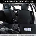 TIEHESYT Car Seat Covers Full Set, Breathable Nappa Leather Car Seat Cushions, Auto Interiors Universal Fit for Most Cars, Compatible Automotive Vehicles(Sedan/SUV/Van), Black & White