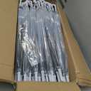 Reginary 30 Pieces Wedding Umbrellas Bulk Auto Open Stick Umbrellas with White European J Hook Handle Windproof Large Canopy Umbrella for Outdoor Wedding Bride Groom Photography Golf