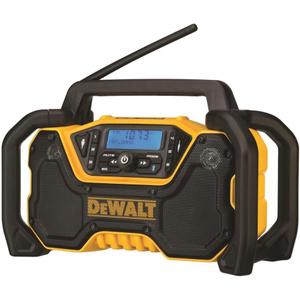 DEWALT 12V/20V MAX Portable Bluetooth Radio, Cordless, 100 ft Range, 3.5 Subwoofers, Jobsite (DCR028B)
