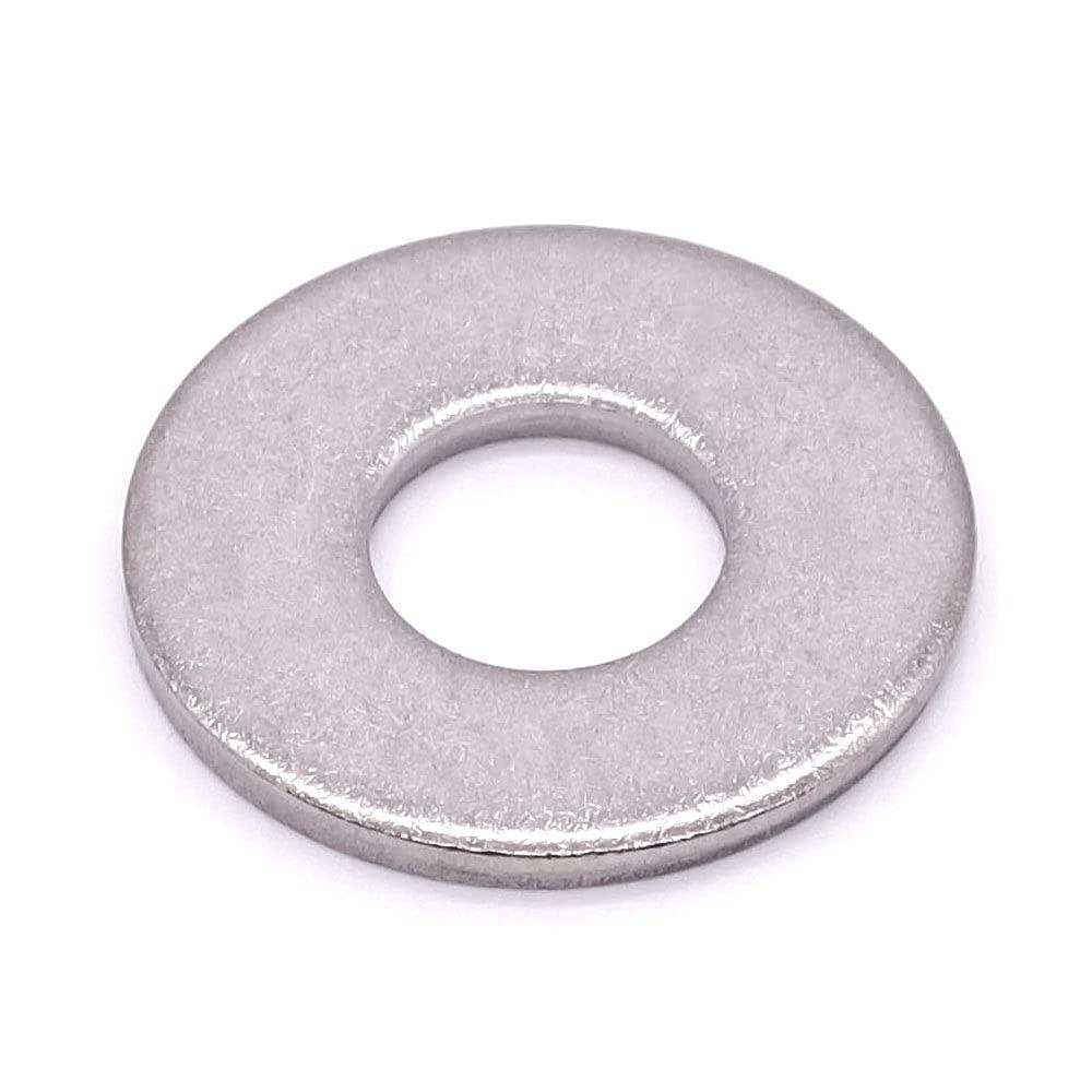 7/8" ID x 2-1/4" OD Stainless Steel Flat Washers, 304 (18-8), Plain Finish, Pack of 10