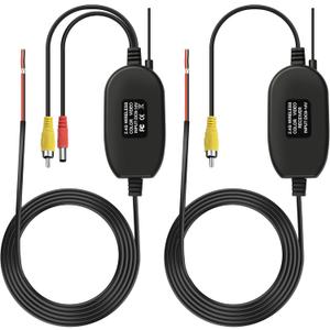 MEIRIYFA Car 2.4G Wireless Color Video Transmitter and Receiver for Vehicle Backup Camera/Front Car Camera 2.4Ghz Wireless RCA Video Receiver/Transmitter for Car Parking Monitor Rear View Camera