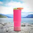 yoelike 2 PCS Silicone Boot for Hydrojug Traveler 40 oz Tumbler, Anti-Slip Protective Sleeve for Hydrojug Stainless Steel Tumbler, Bottom Bumper Cover Accessories, Dishwasher Safe, BPA Free (Rose)