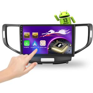 Qualcomm 8-core 4G+64G Car Stereo for Honda Accord 2008-2012/Spirior 2009-2013/Acura TSX 2008-2012 9 1280P QLED Touchscreen, Android Car Radio Carplay Android Auto BT5.1/DSP/Hi-Res/WiFi/SWC/OTA