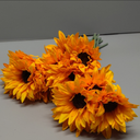 18pcs Sunflowers Artificial Flowers with Long Stems for Indoor Outdoor DIY Wedding Bouquets Baby Shower Centerpieces Floral Arrangements Party Tables Home Decor and Garden Kitchen Office Decorations