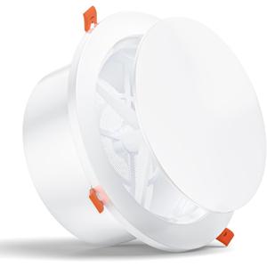 [Upgraded] HG Power 8 Inch Round Vent Cover with Adjustable Panel & Removable Mesh Screen ABS Ceiling Vent with Lock-Clip Design for HVAC, Bathroom, Kitchen, Wall and Duct Air Vents200mm, White