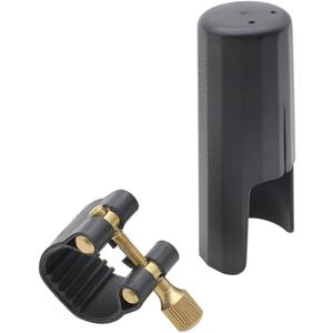 Andoer Leather Ligature Fastener with Plastic Cap for Soprano Sax Saxphone Bakelite Mouthpiece Durable