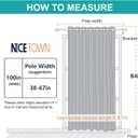 NICETOWN Lower Noise Room Divider Curtain Screen Partitions, Blackout Sound Reducing Divider Room Panel for Doorway/Glass Window/Sliding Door/Patio (1 Panel, 7ft Tall x 8.3ft Wide, Black)