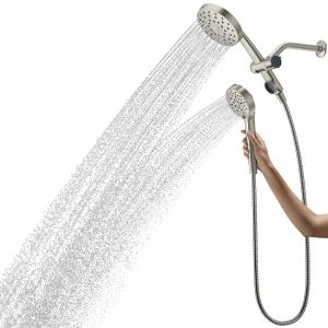 Kohler Prone 3-in-1 Multifunction Shower Head with PowerSweep Combo Shower Kit, PowerSweep Spray, Magnetic Handshower Dock (Brushed Nickel)