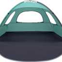 WhiteFang Beach Tent Anti-UV Portable Sun Shade Shelter for 3 Person, Extendable Floor with 3 Ventilating Mesh Windows Plus Carrying Bag, Stakes and Guy Lines (Beach Glass)