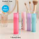 50Pcs Red Plastic Lipstick Containers with Caps 5g Empty Lip Balm Tubes DIY Lip Gloss Balm Stick Tube,Travel Refillable Cosmetic Lipstick Bottle for Lip Balms, Lipsticks, Chapsticks or Solid Perfume