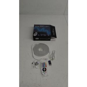 Merkury RoomGlo 10ft Neon Rope Light 16 color Flexible LED Lighting w/ Remote
