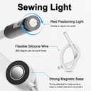 Magnetic Positioning Quilting Light, Sewing Light Seam Guide for Straight Stitching, Adjustable Quilting Light for Sewing Machine, Hands-Free Precision Quilting Aid Tool (Cross Lights)