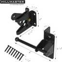 HILLMASTER Self Locking Gate Latch for Wooden Fence,Heavy Duty Gravity Fence Latch Privacy Door Latch for Wood Gate,Metal Gates,Vinyl Fence,Gate Hardware Gate Door Lock for Outdoor Pool,Black Finish