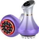 Lymphatic Drainage Massager, Anti Cellulite Massage Tool For Thigh & Belly Stretch Marks & Cellulite Reduction, Handheld Massage tools for Sciatica Nerve, Legs, Arms, Hip, Muscle, Low Back Pain Relief (Purple)