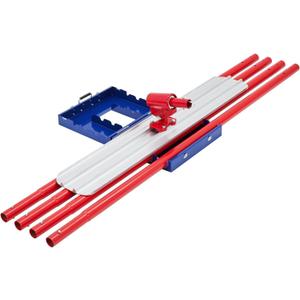48"x8" Bull Float Kit, Aluminum Magnesium Alloy Concrete Float with Adjustable Bracket, 4 Handles & Carrying Case, Round End Finishing Tool Cement Tool